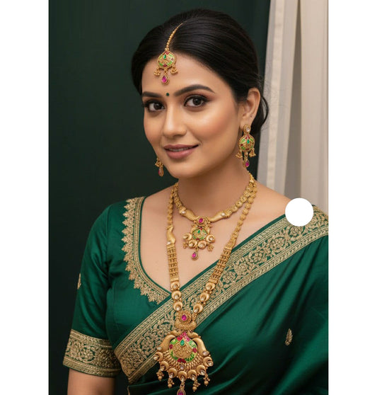 Necklace Brass High Gold Antique Combo Jewellery Set-20133