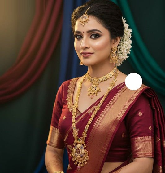Necklace Brass High Gold Antique Combo Jewellery Set-20134