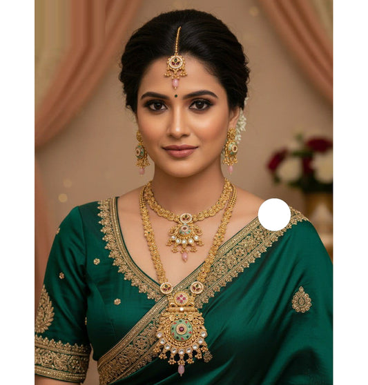 Necklace Brass High Gold Antique Combo Jewellery Set-20135