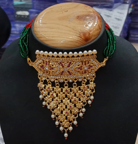Marwadi Kundan Aad Jewelry Set-301201