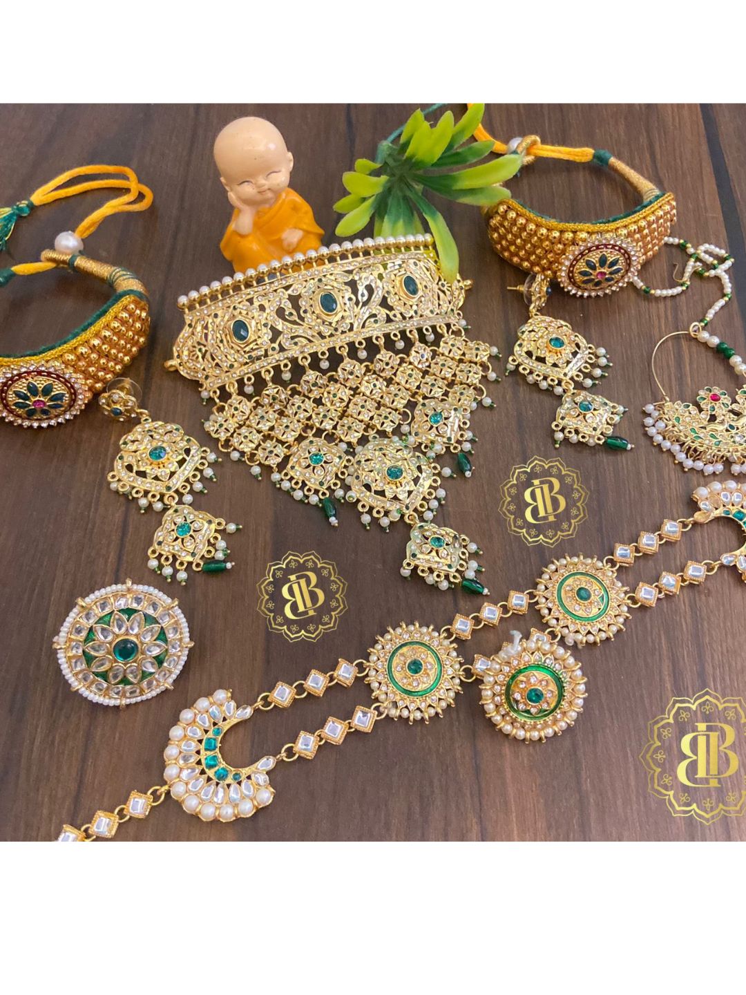 Gold Rajwadi Rajputi Jewellery Set-30979