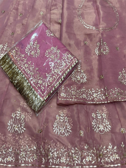 Tissue High Quality Wedding Party Wear Traditional Rajputi Poshak with Pittan work-81962