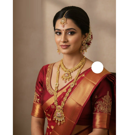 Necklace Brass High Gold Antique Combo Jewellery Set-20140