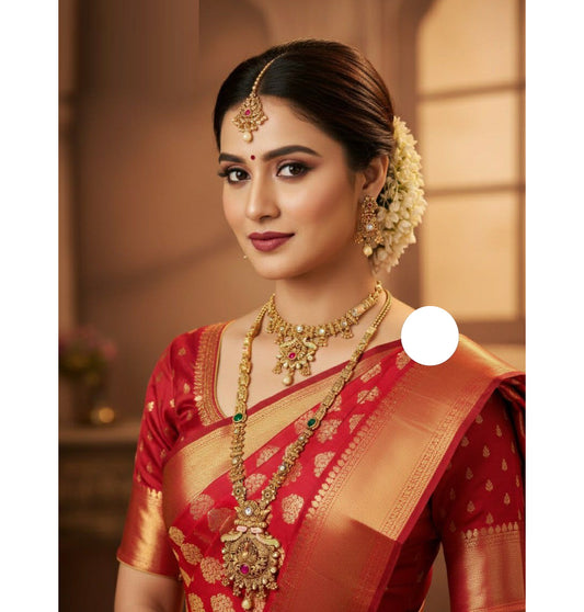 Necklace Brass High Gold Antique Combo Jewellery Set-20143