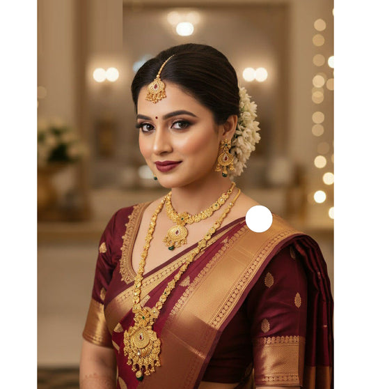 Necklace Brass High Gold Antique Combo Jewellery Set-20144