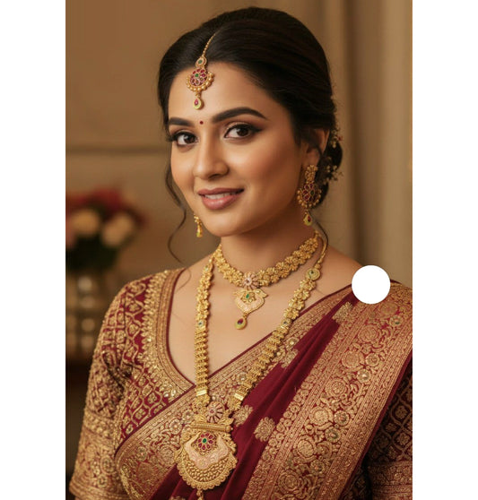 Necklace Brass High Gold Antique Combo Jewellery Set-20145