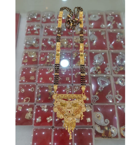 1 Gram Gold Plated Mangalsutra Set in 28 Inches-81241