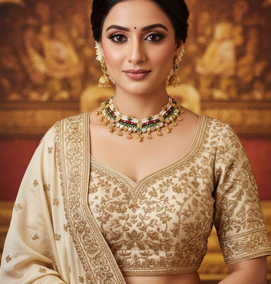 Necklace Brass High Gold Antique Combo Jewellery Set-20103