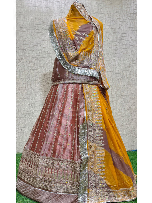 Humrahi Pure Festive Zari Kundan Work Rajputi Poshak In Multicolour Colour-61020