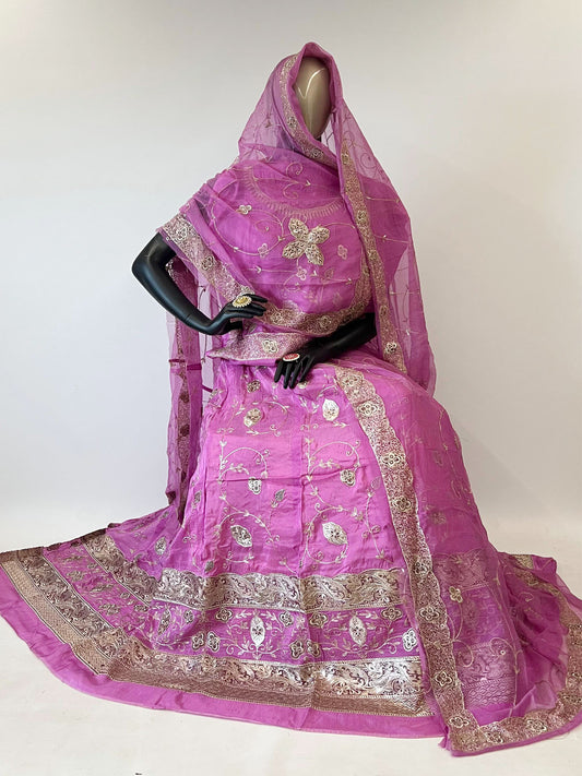 10 Kali Thakurji Pure Receiption Rajputi Poshak with Chanderi Work -91326
