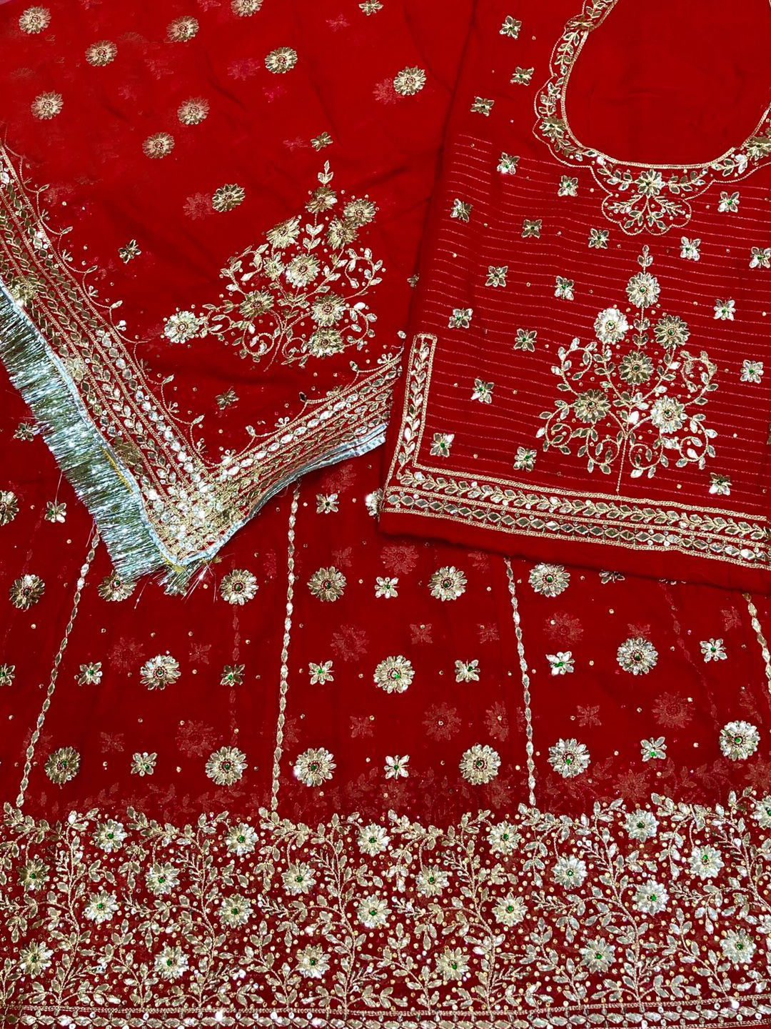 Copper Zari Humarahi Pure Wedding Sangeet Rajputi Poshak In Red Color-61050