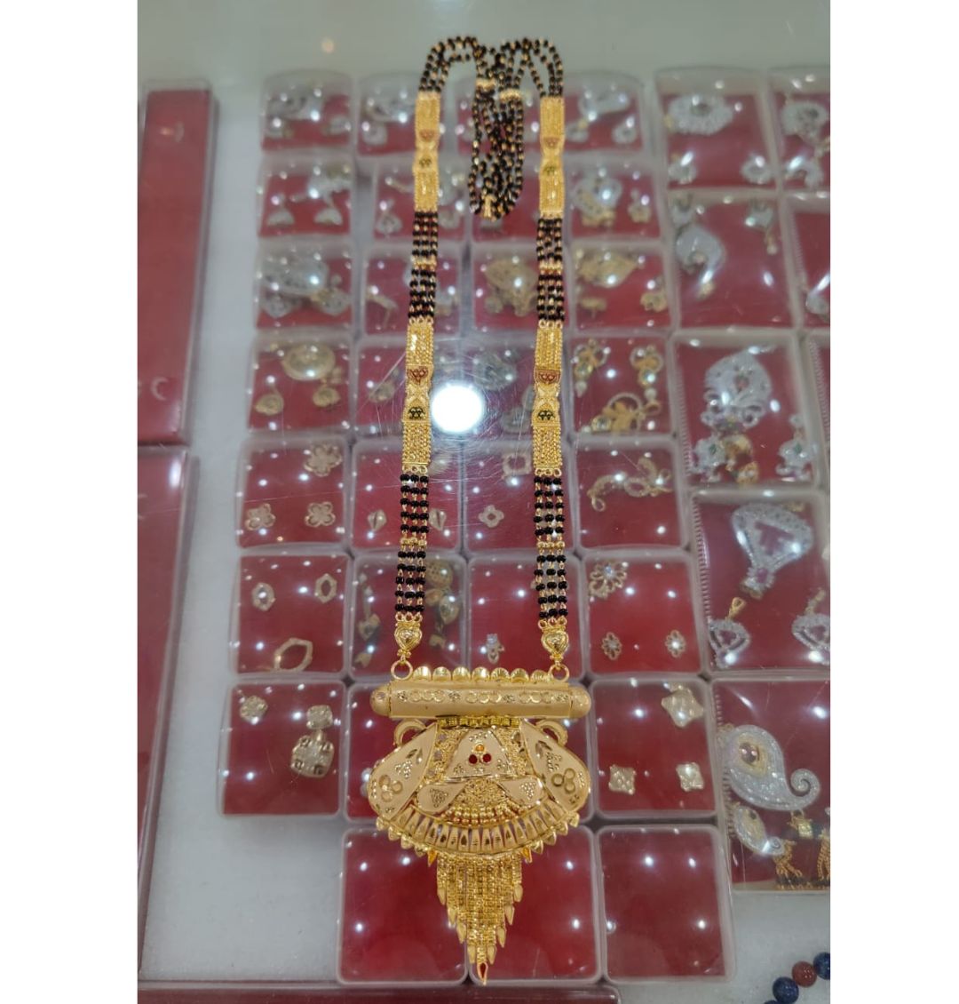 1 Gram Gold Plated Mangalsutra Set in 28 Inches-81243