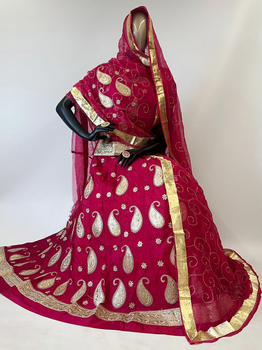 10 Kali Thakurji Pure Mehendi Sangeet Rajputi Poshak In Pink color-91361