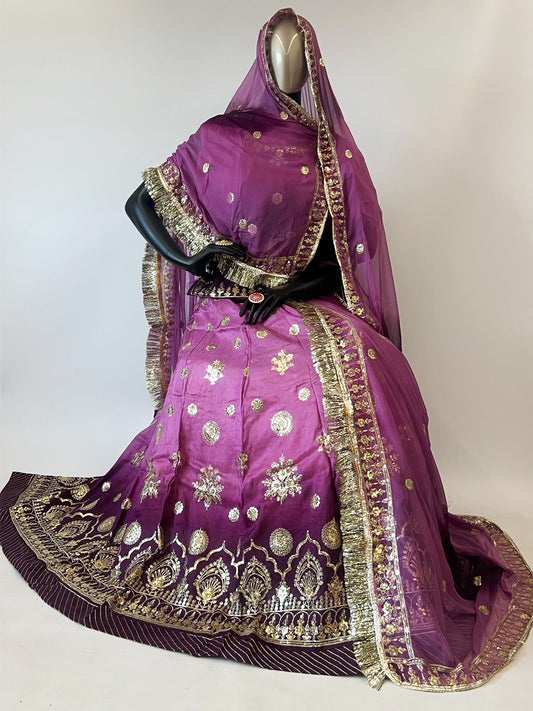 Double Shaded Pure Upada Wedding Reception Rajputi Poshak-91370