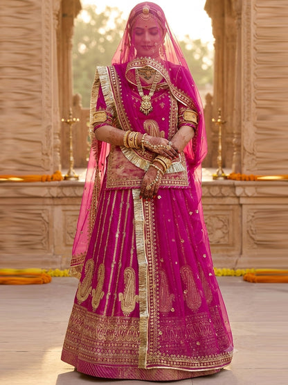 Sinduri Crush Part Wear Rajputi Poshak for Women in Pink -91946