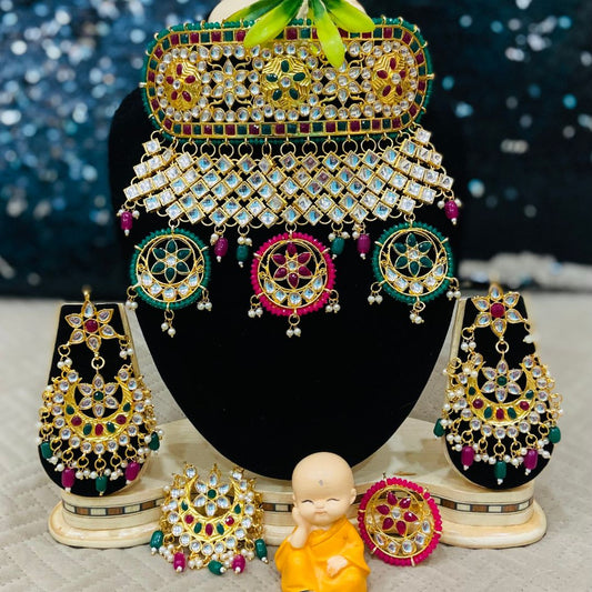 Kundan Heavy Rajwadi Rajputi Add Jewellery Set-30938