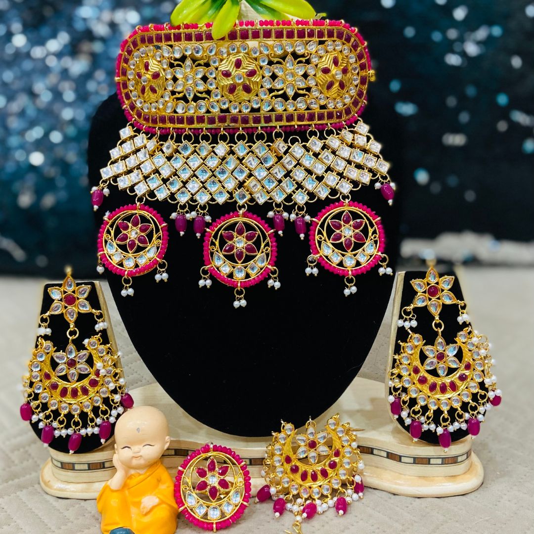 Kundan Heavy Rajwadi Rajputi Add Jewellery Set-30940