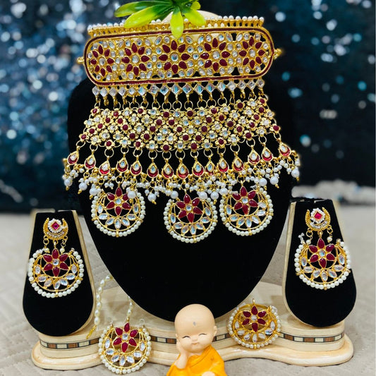 Kundan Heavy Rajwadi Rajputi Add Jewellery Set-30941