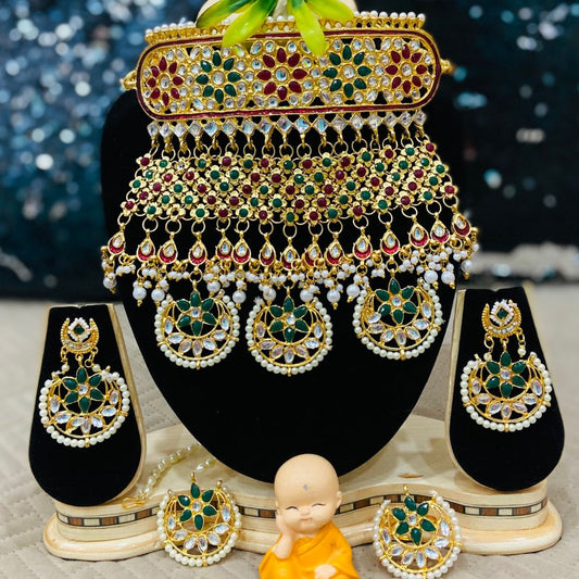 Kundan Heavy Rajwadi Rajputi Add Jewellery Set-30942