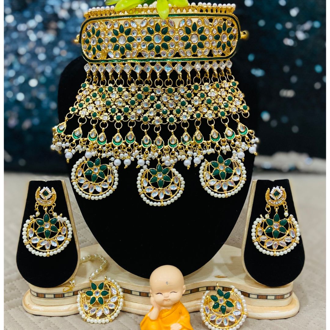 Kundan Heavy Rajwadi Rajputi Add Jewellery Set-30943