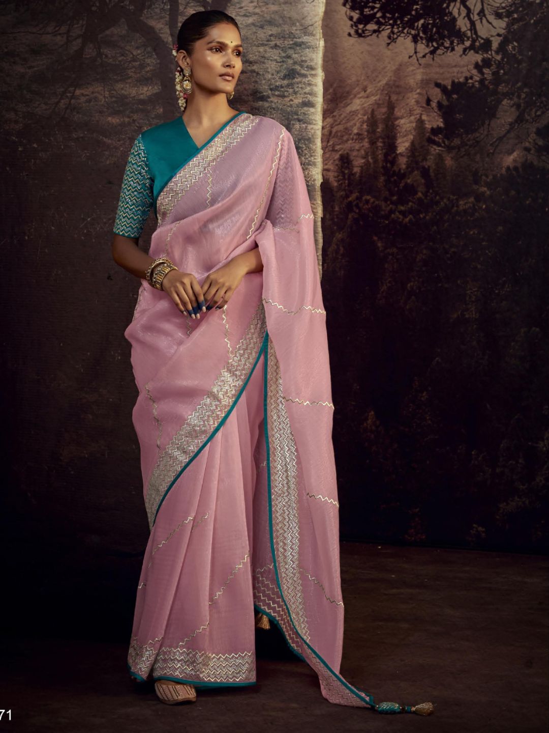 Embroidered Silk Soft Traditional Saree In Pink-80959