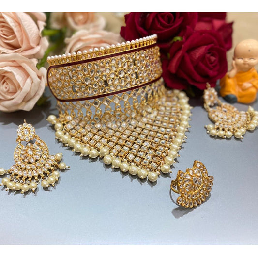 Kundan Rajwadi Rajputi Jewellery Aad Set-81916