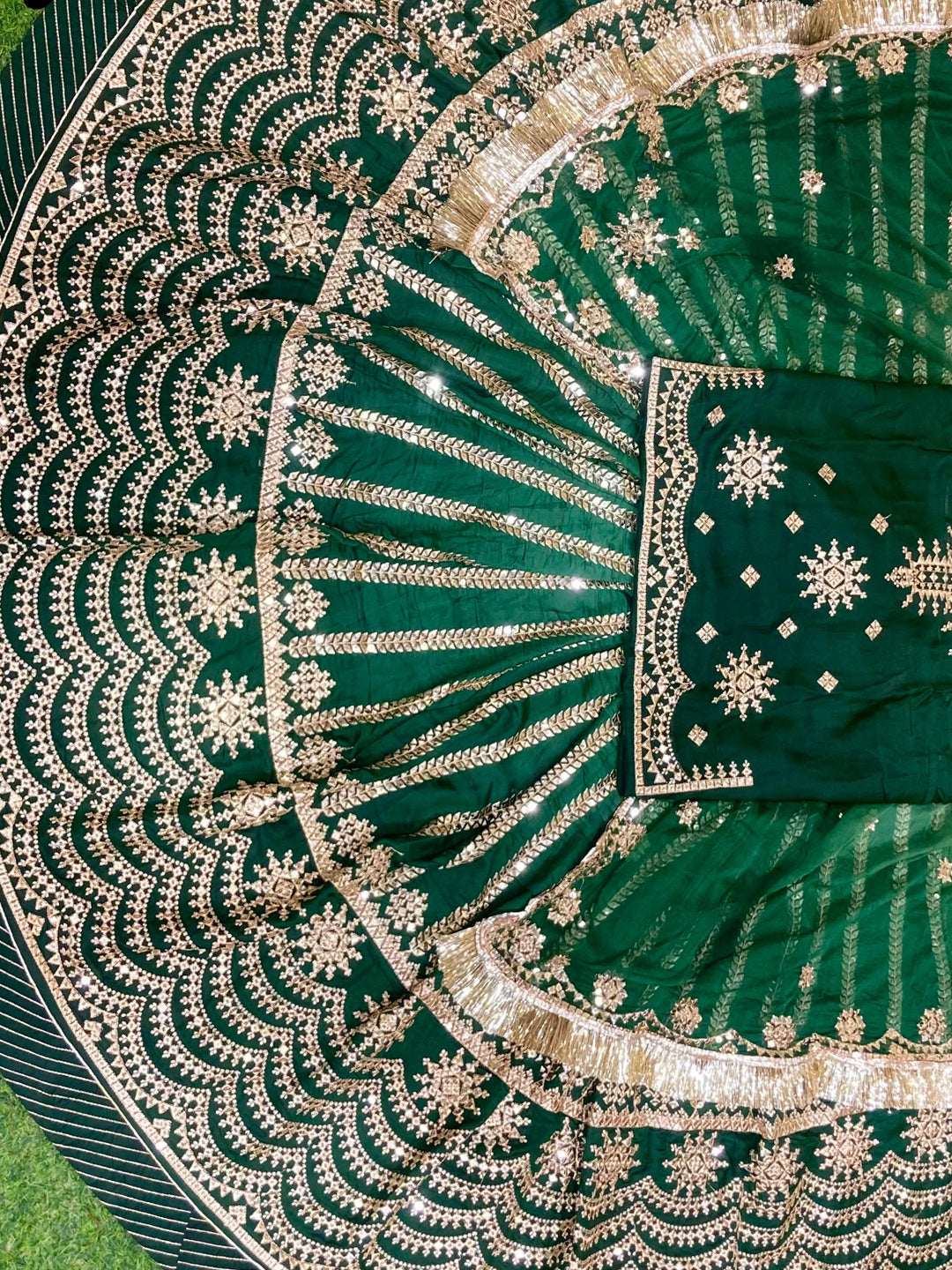 24 Kali Full Ghe Designer Upada Silk Wedding Sangeet Barik Zari