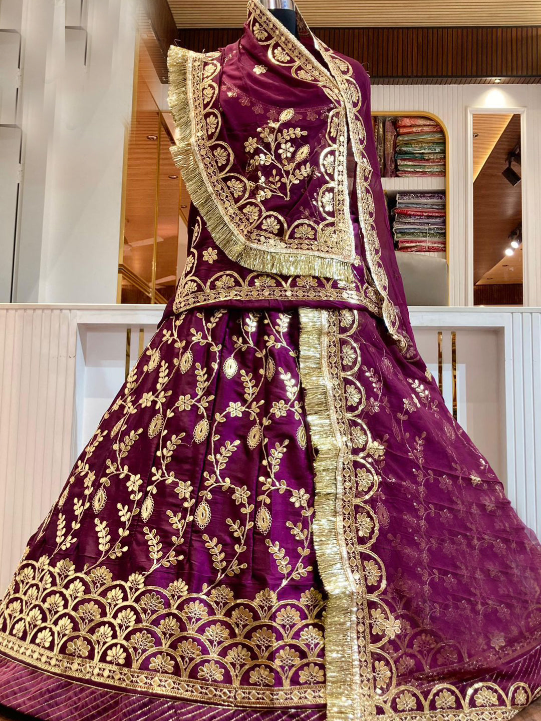 Bamber Satin 24 Kali Wedding Sangeet Premium quality Rajputi Poshak-91151