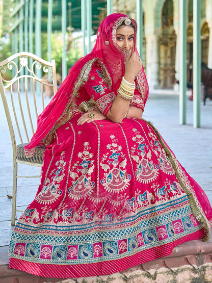 Semi Bambar Satin 20 Kali Premium quality Rajputi Poshak-9123