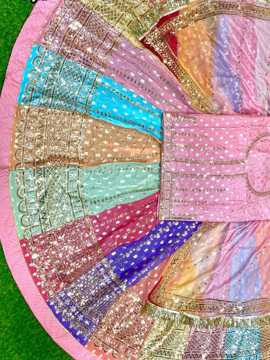 32 Kali Multicolor Banarsi Premium quality Rajputi Poshak-91300