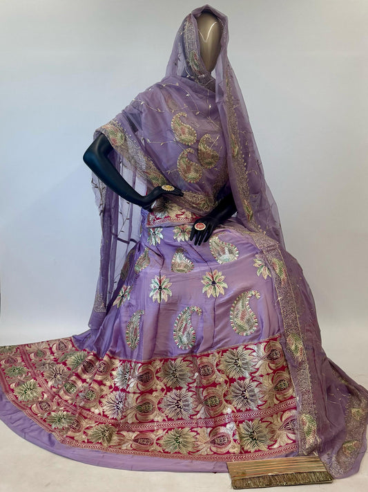 Chanderi 10 Kali Thankurji Pure Premium quality Rajputi Poshak-91283