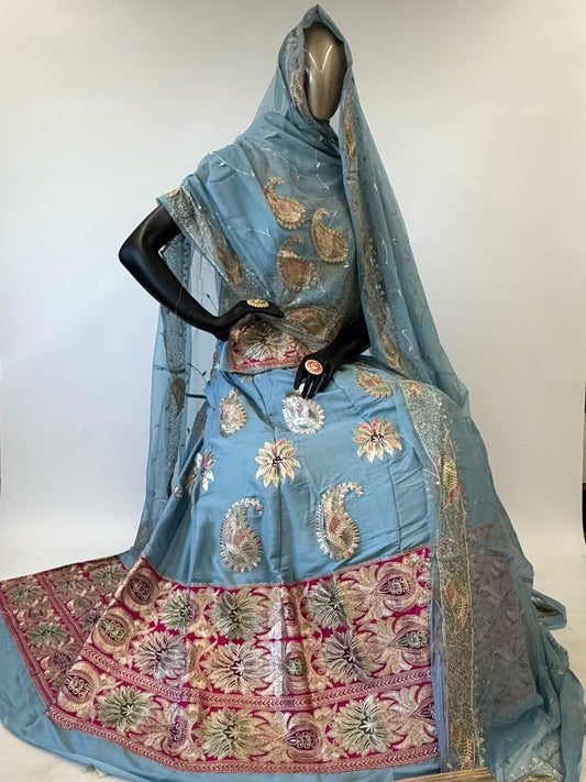 Chanderi 10 Kali Thankurji Pure Premium quality Rajputi Poshak-91287