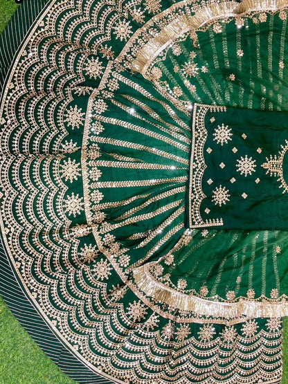 24 Kali Full Ghe Designer Upada Silk Wedding Sangeet Barik Zari Work Rajputi Poshak- 91110