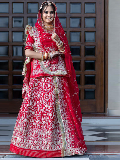 Italian Silk Premium quality Bridal Rajputi Poshak-91468