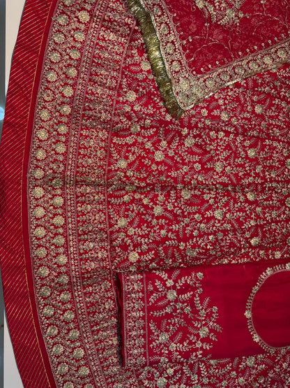 Italian Silk Premium quality Bridal Rajputi Poshak-91468