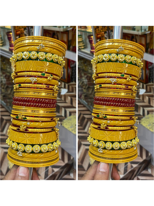 Royal Rajwadi Bridal Chura with Beautiful Kundal Work Design-20179