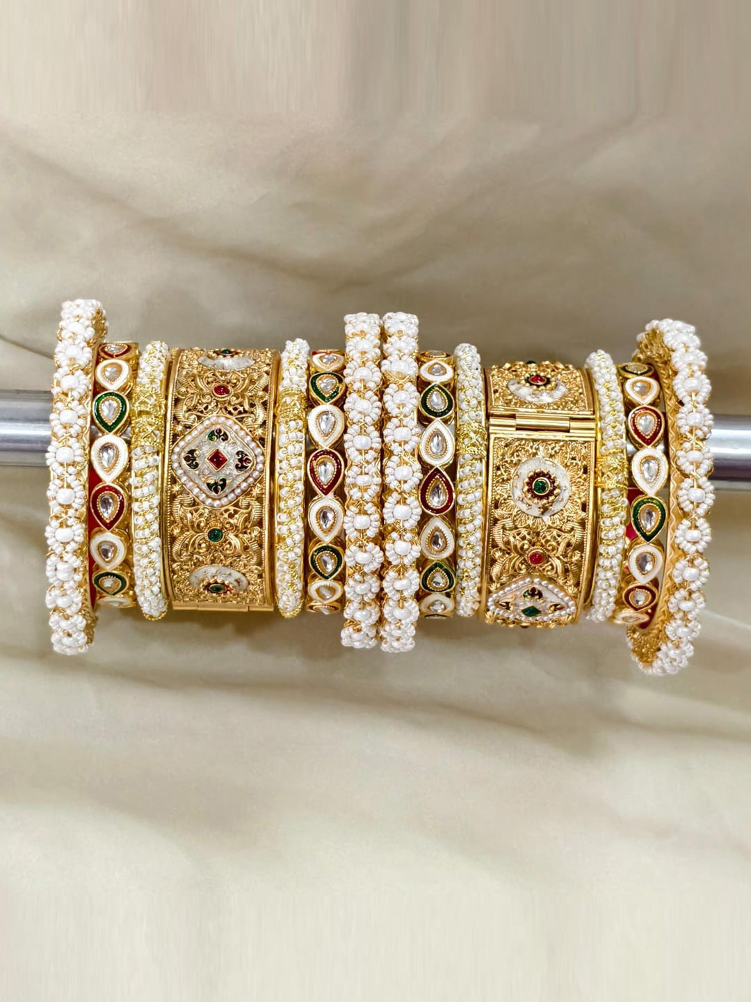 Royal Rajwadi Bridal Chura with Beautiful Kundal Work Design-20174