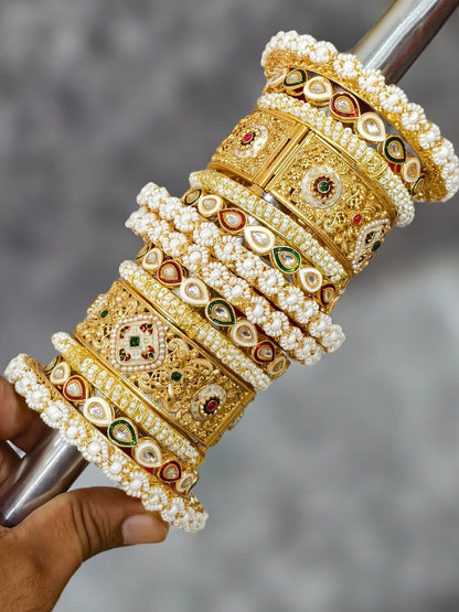 Royal Rajwadi Bridal Chura with Beautiful Kundal Work Design-20174