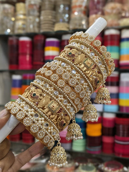 Royal Indian Bridal Chura with Beautiful Kundal Work Design-20171