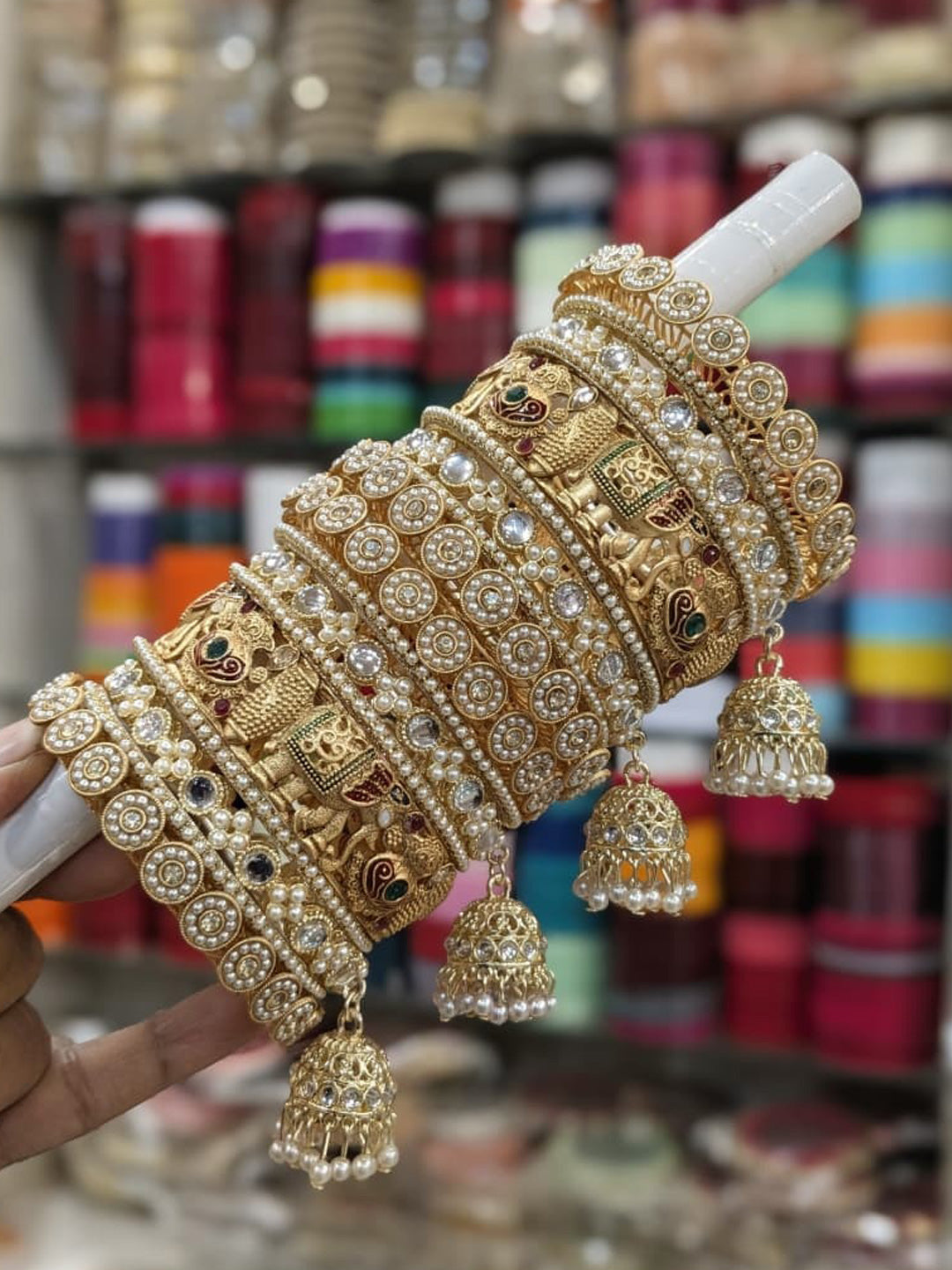 Royal Rajwadi Bridal Chura with Beautiful Kundal Work Design-20167