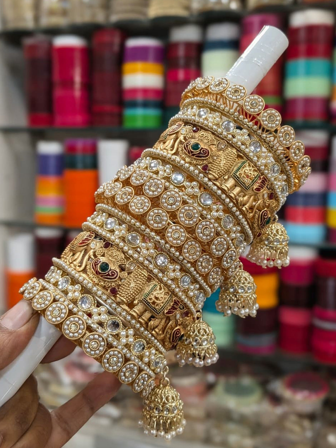 Royal Rajwadi Bridal Chura with Beautiful Kundal Work Design-20167