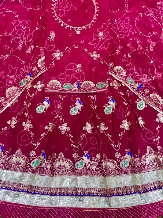 Royal Pure Rajputi Poshak with Lappa Border Work-91683