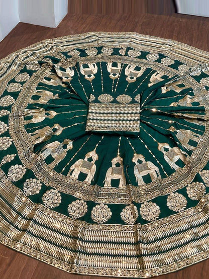 7 Meter flair Fusing Creap Silk Festival Vintage Rajputi Poshak-91712