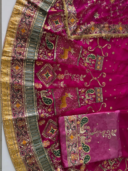 4 Meter flare Gher Vintage Festival wedding Rajputi Poshak-91738