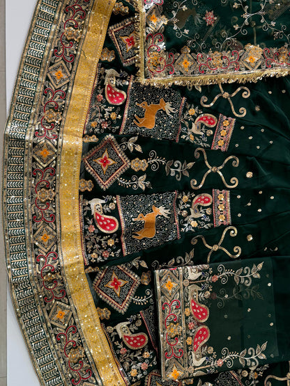 4 Meter flare Gher Vintage Festival wedding Rajputi Poshak-91738