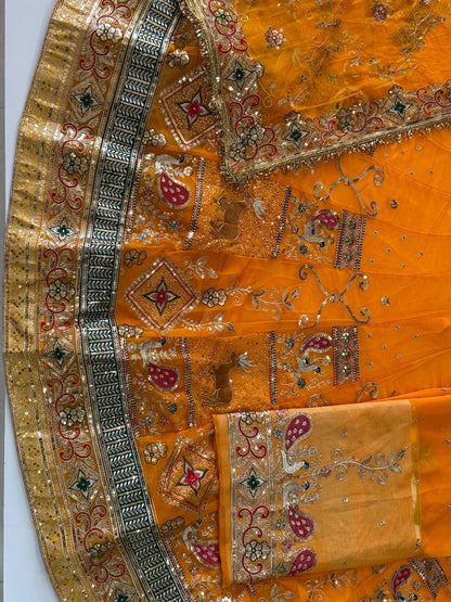 4 Meter flare Gher Vintage Festival wedding Rajputi Poshak-91738