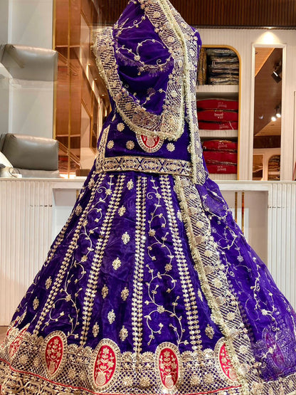 5 Meter Flare Heavy Silk Rajputi Poshak Pink Wedding Party Wear Designer Outfit for Women-91818
