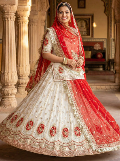Premium Pure Rajputi Poshak Wedding Party Wear Designer Outfit for Women-91798