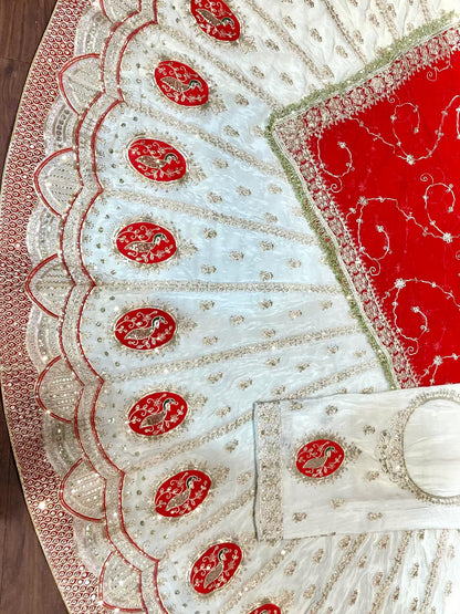 Premium Pure Rajputi Poshak Wedding Party Wear Designer Outfit for Women-91798