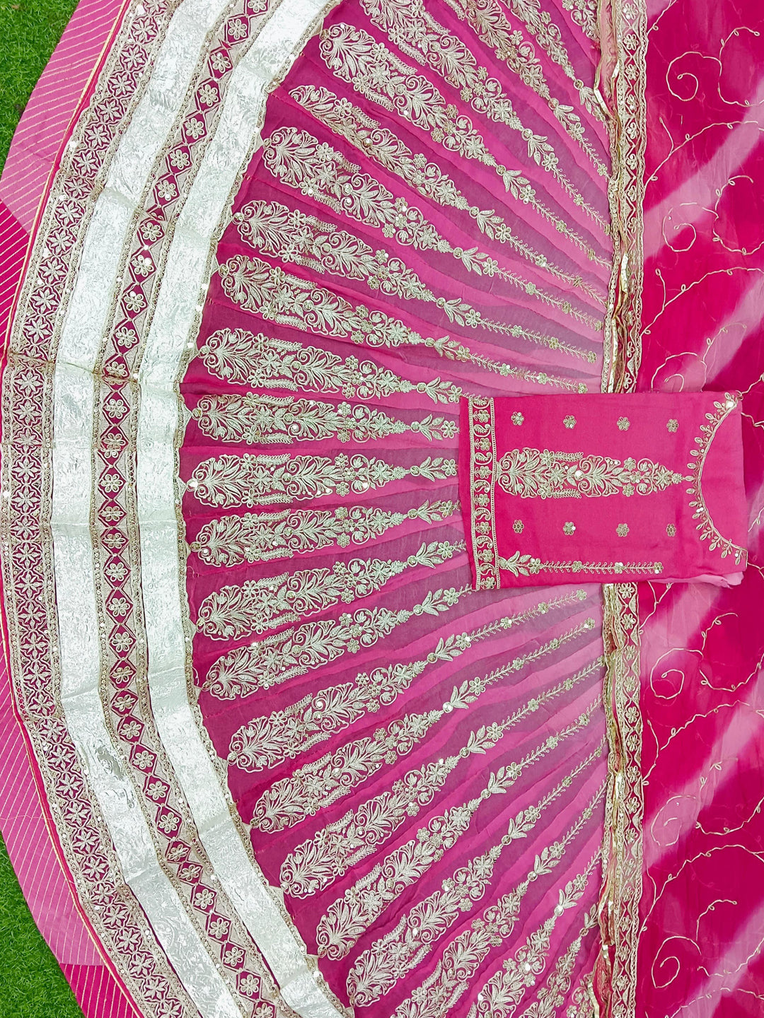 Premium Silk Wedding Wear Rajputi Poshak for Women in Pink-91950